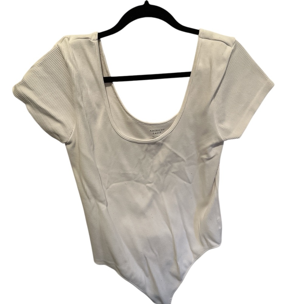 White Ribbed Bodysuit